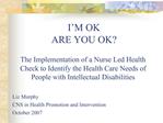I M OK ARE YOU OK