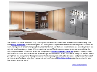 Bespoke Furniture Ireland & Bedroom Furniture Ireland.