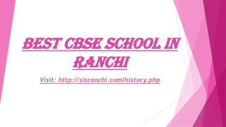 Best CBSE School in Ranchi