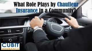 What Role Plays by Chauffeur Insurance in a Community?