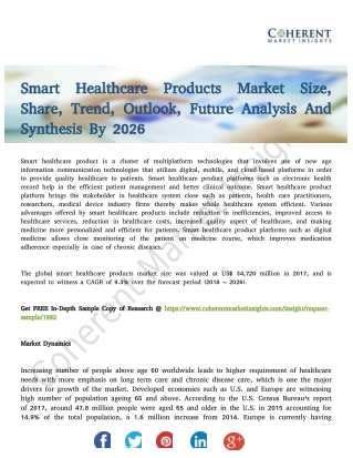 Smart Healthcare Products Market Forecast to Cross Its Own Peak by 2026