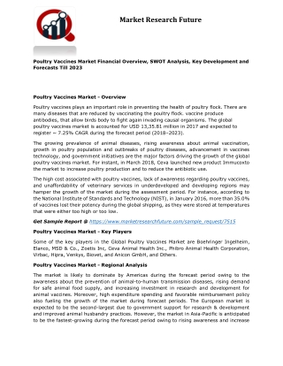 Poultry vaccines market 2019