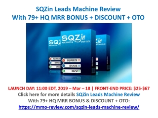 SQZin Leads Machine Review