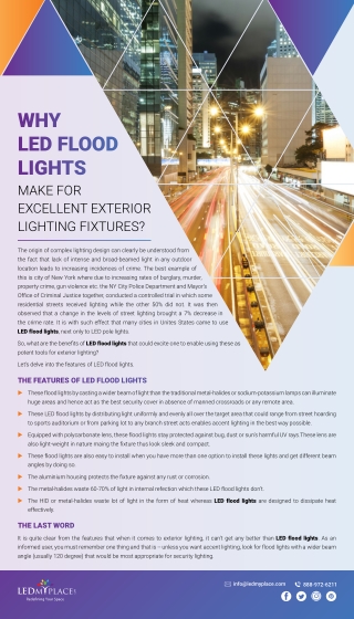 What Are The Benefits Of LED Flood Lights For Outdoor Lighting?