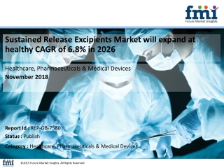 Sustained Release Excipients Market will expand at healthy CAGR of 6.8% in 2026