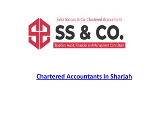 chartered accountants in Sharjah