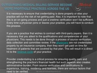 Outsourcing Medical Billing Service Become More Profitable Practices Across The US