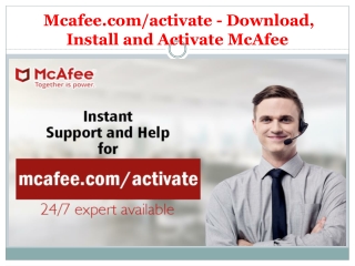 mcafee.com/activate - Download, Install and Activate McAfee