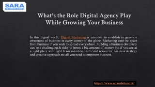 What’s the Role Digital Agency Play While Growing Your Business