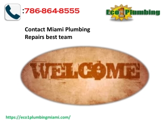 Contact Miami Plumber to avoid any sudden damage