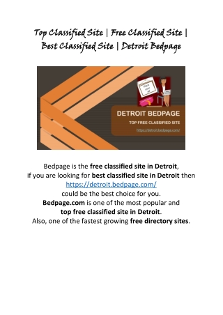 Top Classified Site Detroit | Detroit Bedpage | Free Classified Site Detroit | Best Classified Site Detroit