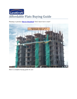 Affordable Flats Buying Guide
