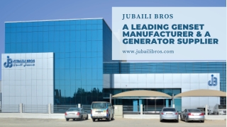 Top Generator Companies in UAE - Jubaili Bros