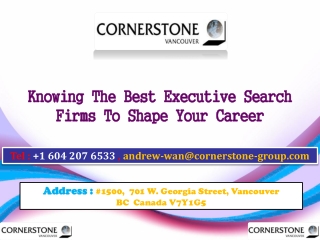 Knowing The Best Executive Search Firms To Shape Your Career