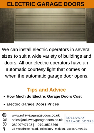Electric garage doors in essex