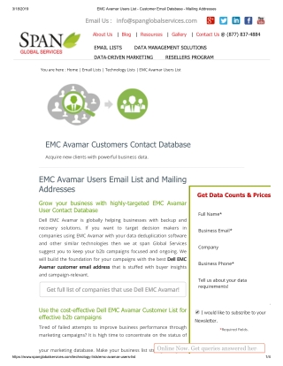 EMC Avamar Users List