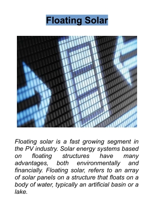 Floating Solar