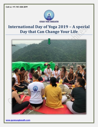 International Day of Yoga 2019 – A special Day that Can Change Your Life