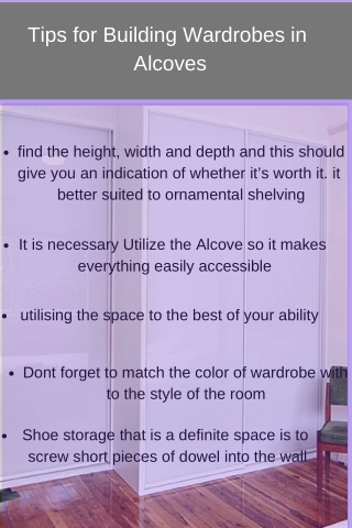 Tips for Building Wardrobes in Alcoves