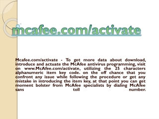 MCAFEE.COM/ACTIVATE-MCAFEE ANTIVIRUS KEY