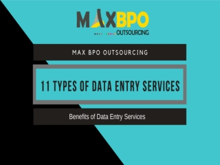 11 Types of Data Entry Services - MAX BPO Outsourcing