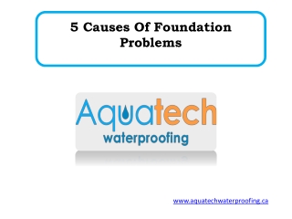 5 Causes Of Foundation Problems