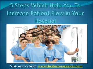 Work on These Factors for a Better Patient Flow in Your Hospital