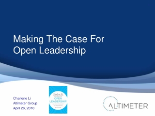 Making The Case For Open Leadership