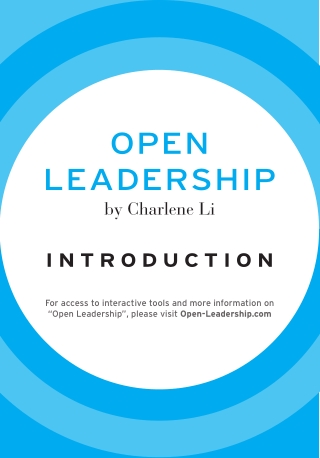 Open Leadership Introduction