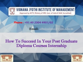 How To Succeed In Your Post Graduate Diploma Courses Internship