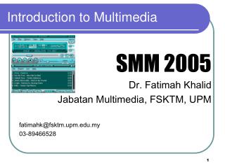 Introduction to Multimedia