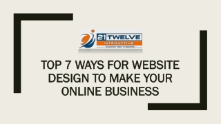 Top 7 ways for website design to make your online business