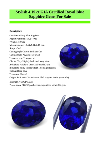 Buy Gradient Blue Sapphire Certified Gems Online