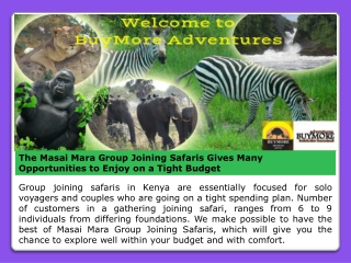 Masai Mara Group Joining Safaris