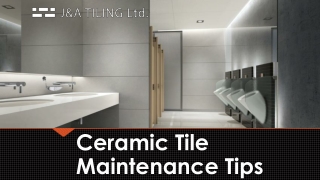 Ceramic Tile Maintenance Tips