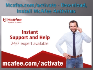 www.mcafee.com/activate - Download, Install McAfee Antivirus