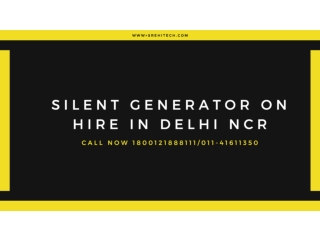 Sound Proof Generator in Delhi NCR