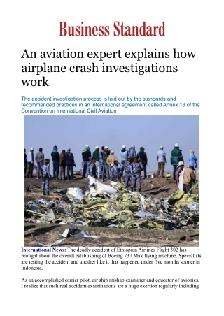 An aviation expert explains how airplane crash investigations work