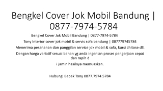 Bengkel Cover Jok Mobil Bandung | 0877-7974-5784