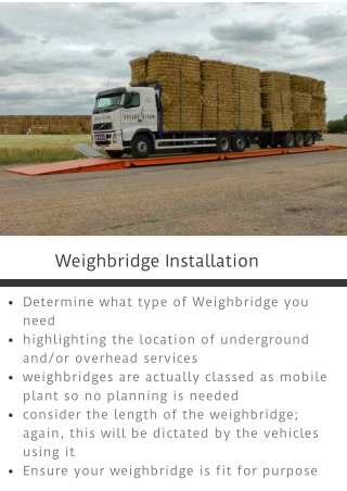 Weighbridge Installation