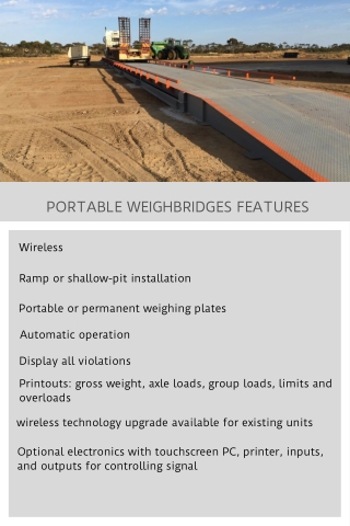 portable weighbridge features