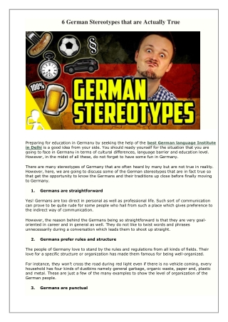 6 German Stereotypes that are Actually True