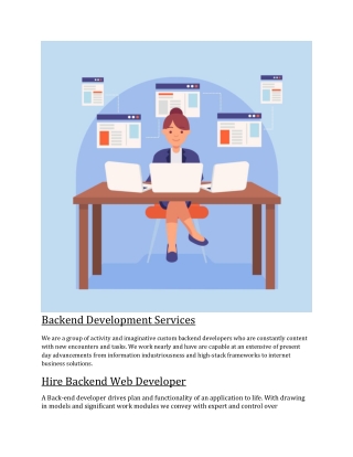 Back End Development Services