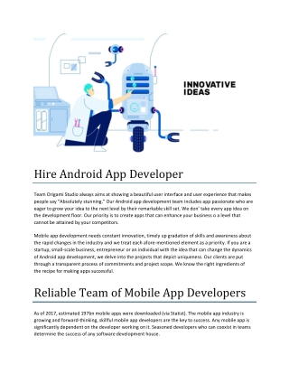 Hire Android App Developer