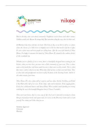 Bhartiya City Nikoo Homes HousingMan