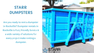 Dumpster Rental Fort Washington - Starr Dumpsters