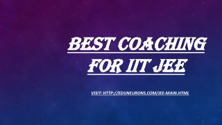 Best Coaching for IIT JEE