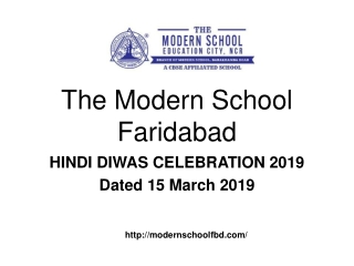 The Modern School Faridabad Hindi Diwas Celebration 2019