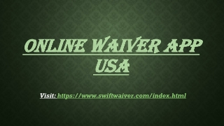 Online waiver App USA