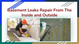 Basement Waterproofing Company To Fix Foundation Leaks